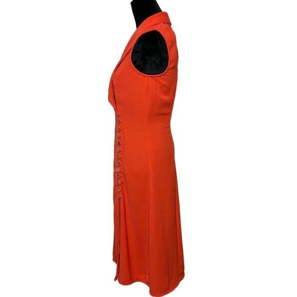 DRESSBARN Orange Midi Dress - Picture 5 of 14